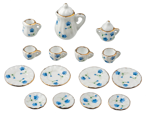 Blue and White Table Set, 17 pc.